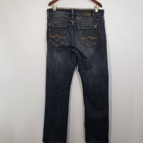 Black Bull Athletic Fit Jeans Dark Wash Size 32 Straight Leg - Picture 4 of 16